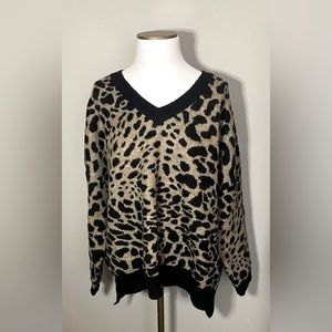 POL animal print sweater